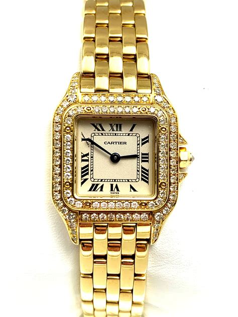 cartier vintage panthere|cartier panthere gold diamond watch.